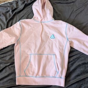 PALACE Pink Sweatshirt with Blue Logo